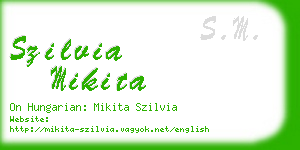 szilvia mikita business card